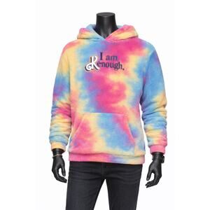 “I Am Kenough” Tie Dye Sherpa Fleece Hoodie Kencore XL